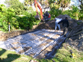 Installing a 420 sq. ft. gravity drainfield using multipipe material